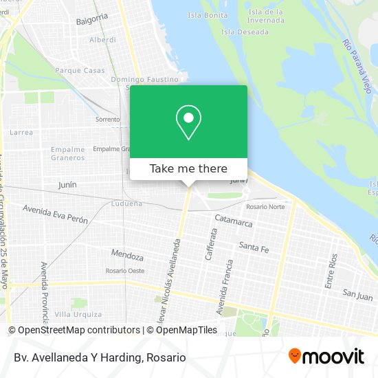 Bv. Avellaneda Y Harding map