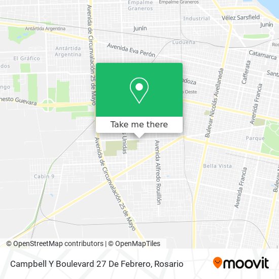 Mapa de Campbell Y Boulevard 27 De Febrero