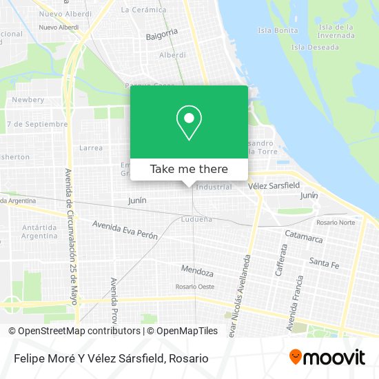 Felipe Moré Y Vélez Sársfield map