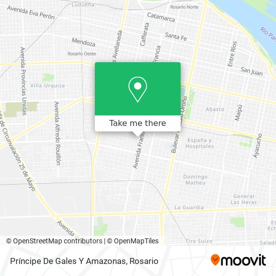 Príncipe De Gales Y Amazonas map