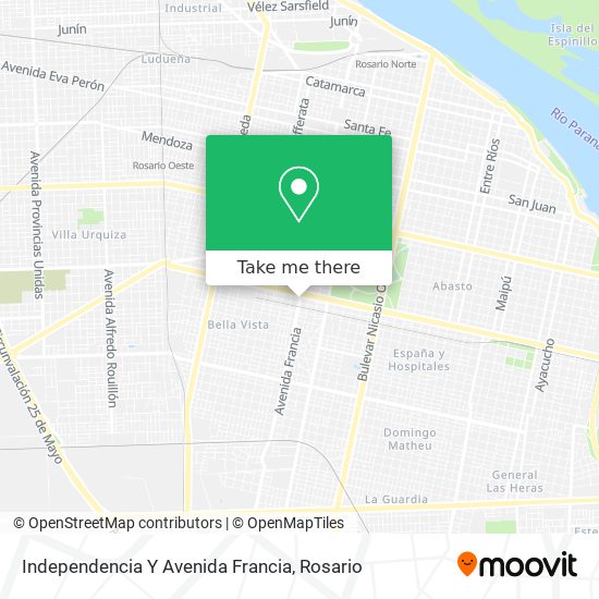 Independencia Y Avenida Francia map