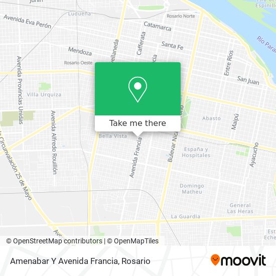 Amenabar Y Avenida Francia map