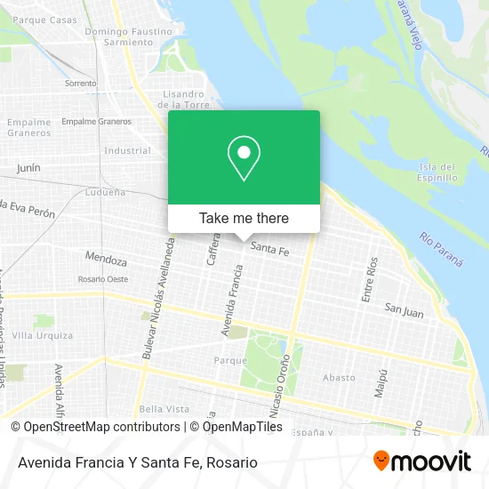 Mapa de Avenida Francia Y Santa Fe