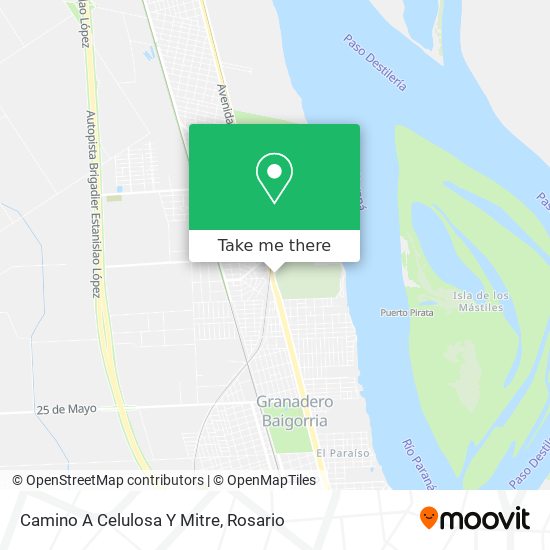 Camino A Celulosa Y Mitre map
