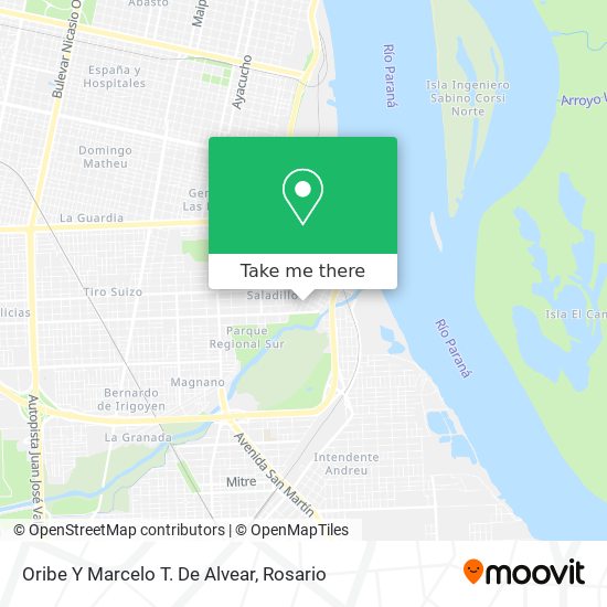 Oribe Y Marcelo T. De Alvear map