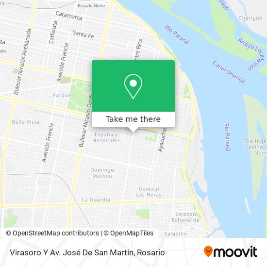 Virasoro Y Av. José De San Martín map