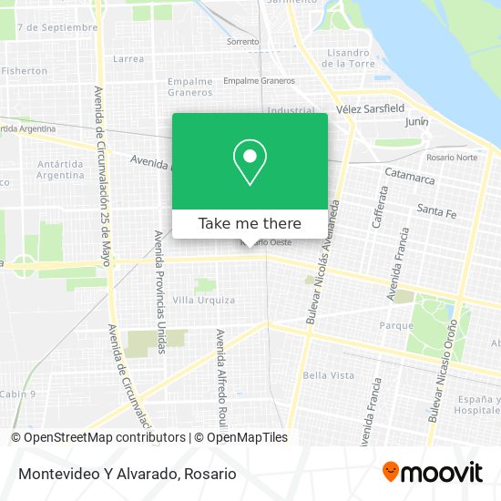 Montevideo Y Alvarado map