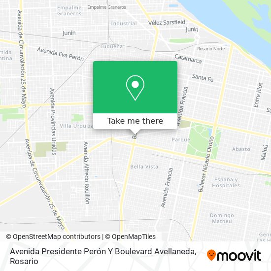 Mapa de Avenida Presidente Perón Y Boulevard Avellaneda