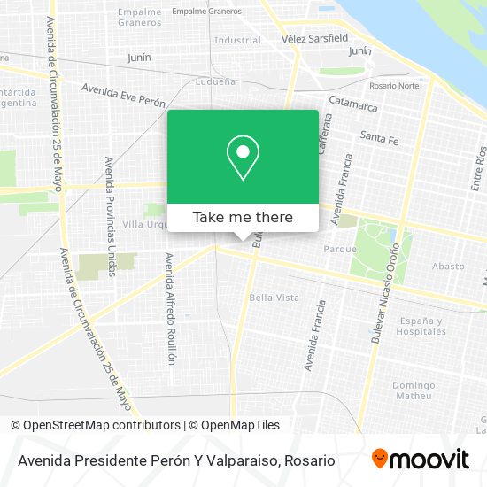 Avenida Presidente Perón Y Valparaiso map