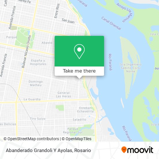 Abanderado Grandoli Y Ayolas map