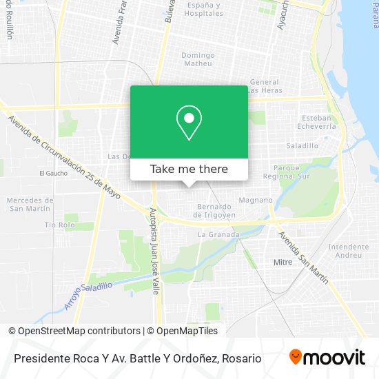 Presidente Roca Y Av. Battle Y Ordoñez map