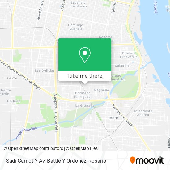 Sadi Carnot Y Av. Battle Y Ordoñez map