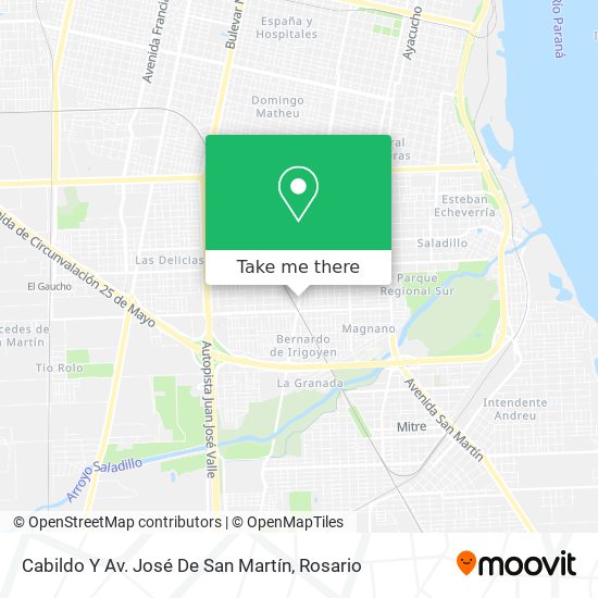 Mapa de Cabildo Y Av. José De San Martín