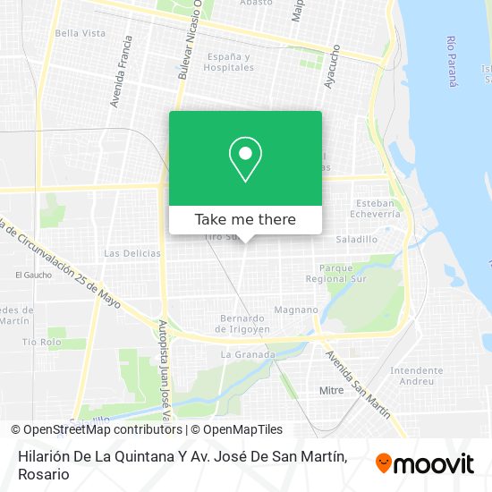 Mapa de Hilarión De La Quintana Y Av. José De San Martín