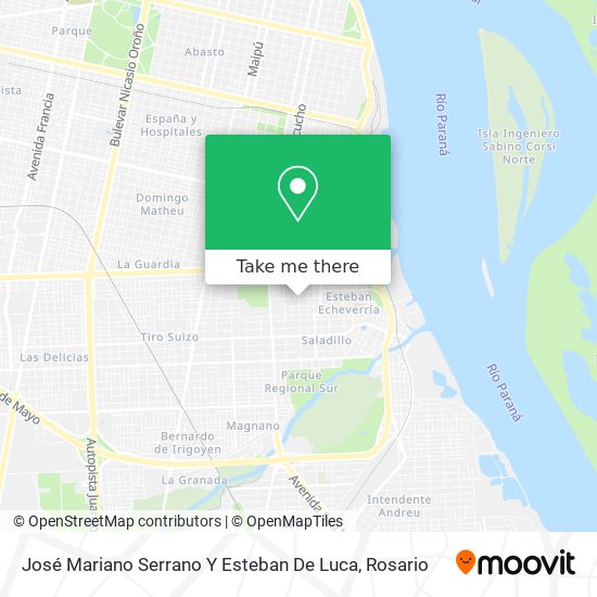 José Mariano Serrano Y Esteban De Luca map