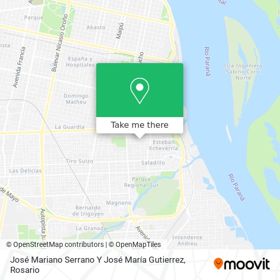 Mapa de José Mariano Serrano Y José María Gutierrez