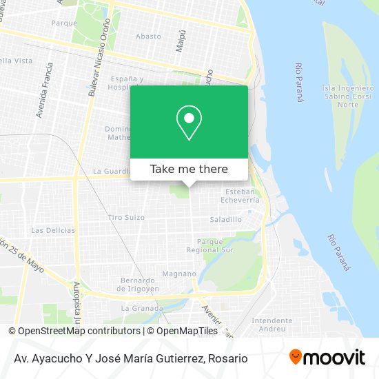 Av. Ayacucho Y José María Gutierrez map