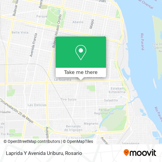 Laprida Y Avenida Uriburu map