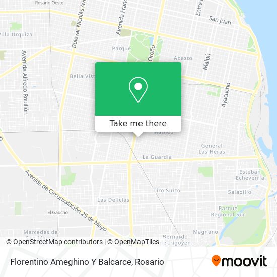 Florentino Ameghino Y Balcarce map