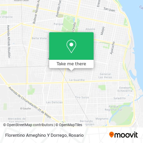 Florentino Ameghino Y Dorrego map