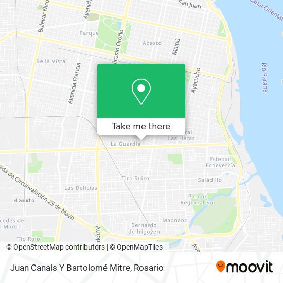 Mapa de Juan Canals Y Bartolomé Mitre
