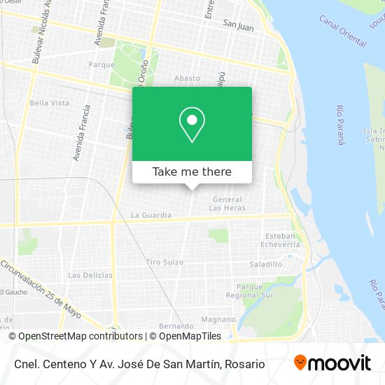 Cnel. Centeno Y Av. José De San Martín map