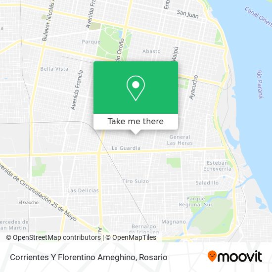Corrientes Y Florentino Ameghino map