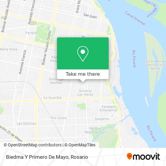 Biedma Y Primero De Mayo map