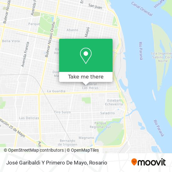 José Garibaldi Y Primero De Mayo map