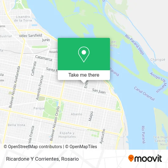 Ricardone Y Corrientes map