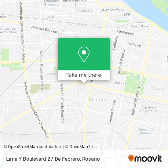 Mapa de Lima Y Boulevard 27 De Febrero