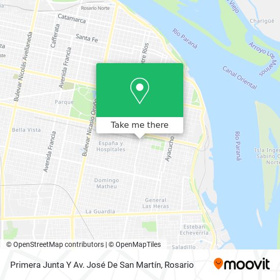 Primera Junta Y Av. José De San Martín map