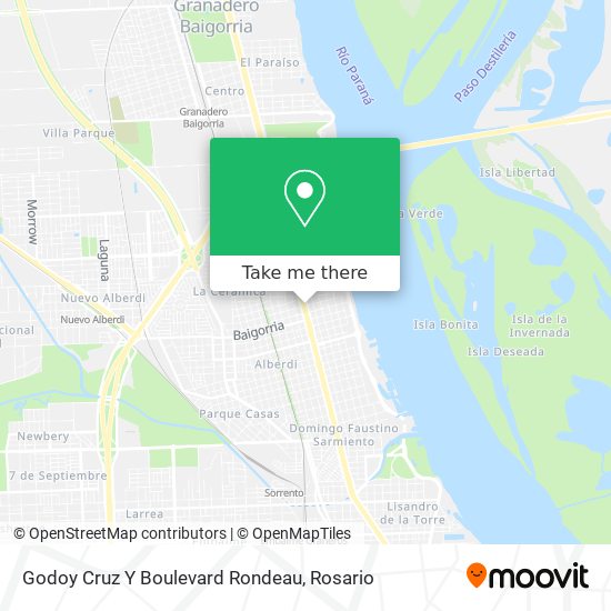 Mapa de Godoy Cruz Y Boulevard Rondeau