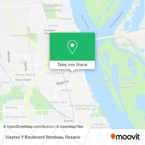Mapa de Vieytes Y Boulevard Rondeau