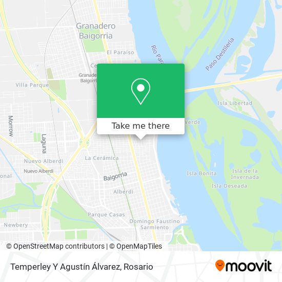 Mapa de Temperley Y Agustín Álvarez