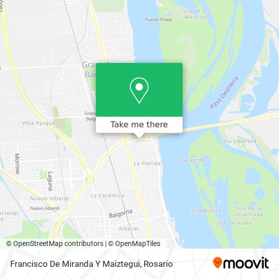 Mapa de Francisco De Miranda Y Maiztegui