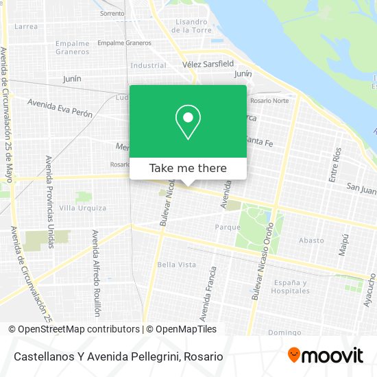 Mapa de Castellanos Y Avenida Pellegrini