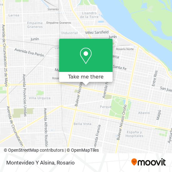 Montevideo Y Alsina map