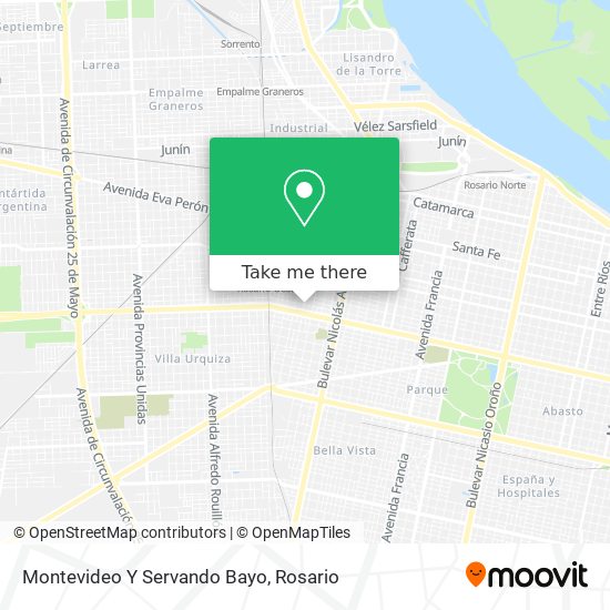 Mapa de Montevideo Y Servando Bayo