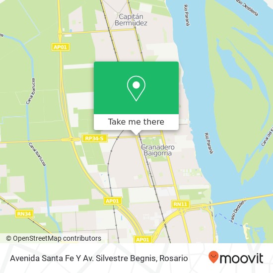 Mapa de Avenida Santa Fe Y Av. Silvestre Begnis