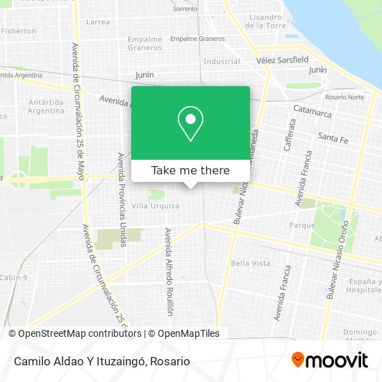 Camilo Aldao Y Ituzaingó map