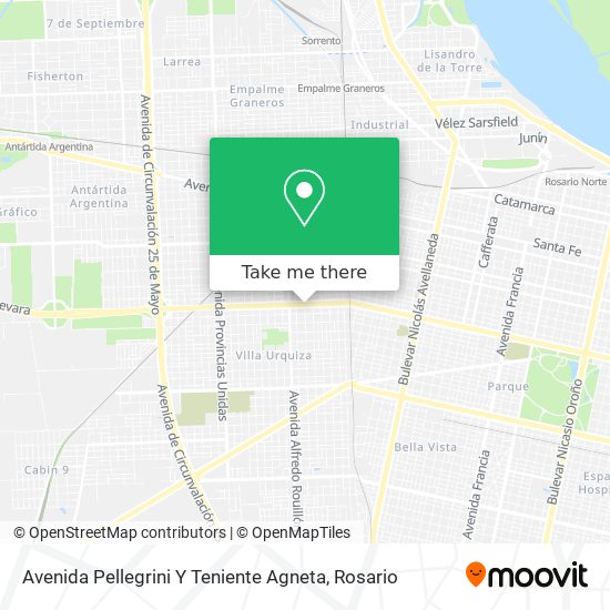 Mapa de Avenida Pellegrini Y Teniente Agneta