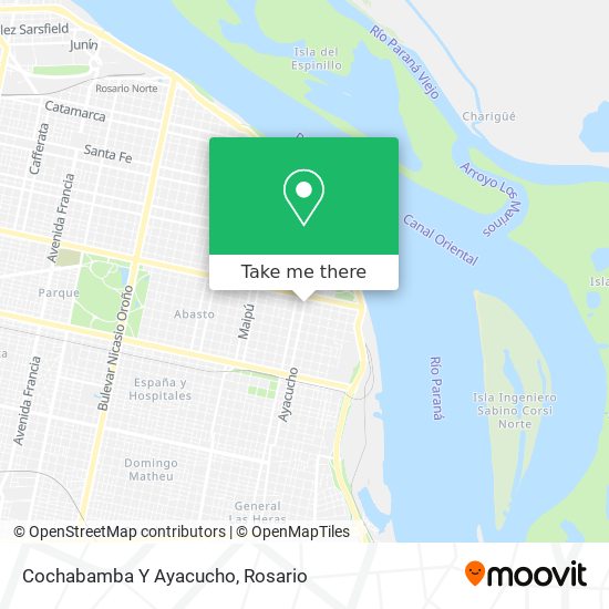 Mapa de Cochabamba Y Ayacucho
