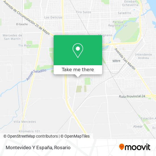 Montevideo Y España map