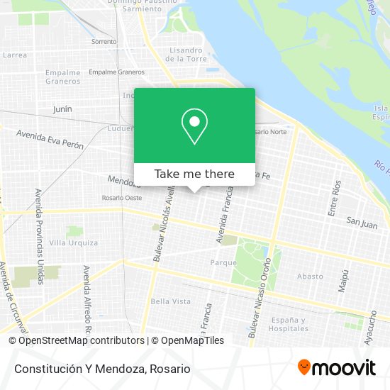 Constitución Y Mendoza map
