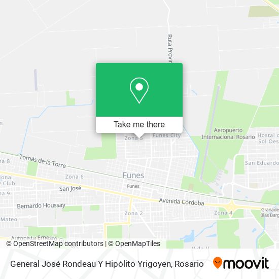 Mapa de General José Rondeau Y Hipólito Yrigoyen