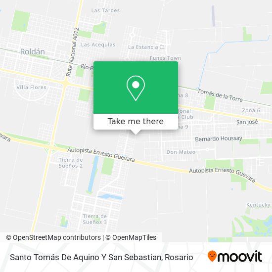 Santo Tomás De Aquino Y San Sebastian map