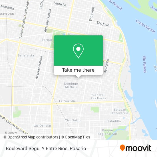 Boulevard Seguí Y Entre Ríos map