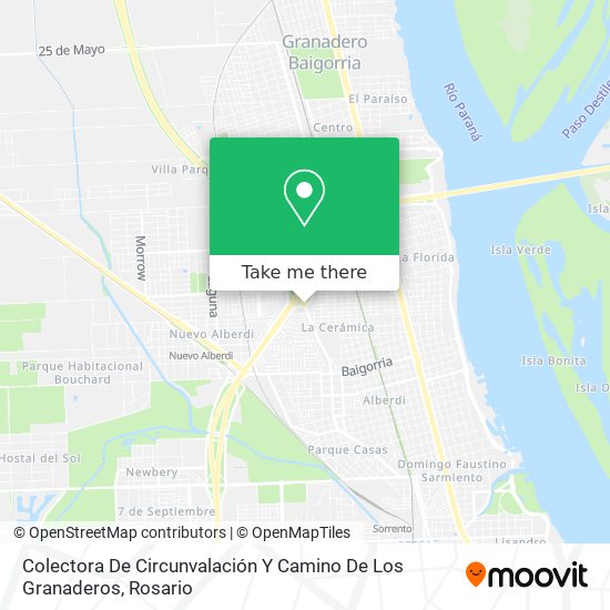 Colectora De Circunvalación Y Camino De Los Granaderos map