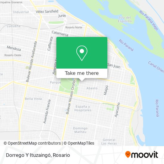 Dorrego Y Ituzaingó map
